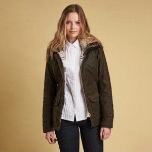 Barbour Stirling Waxed Jacket in Olive